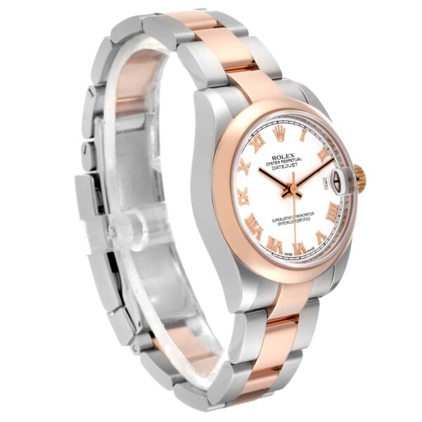 Rolex Datejust 31 Midsize Steel Rose Gold White Dial Ladies Watch 178241 - Image 3