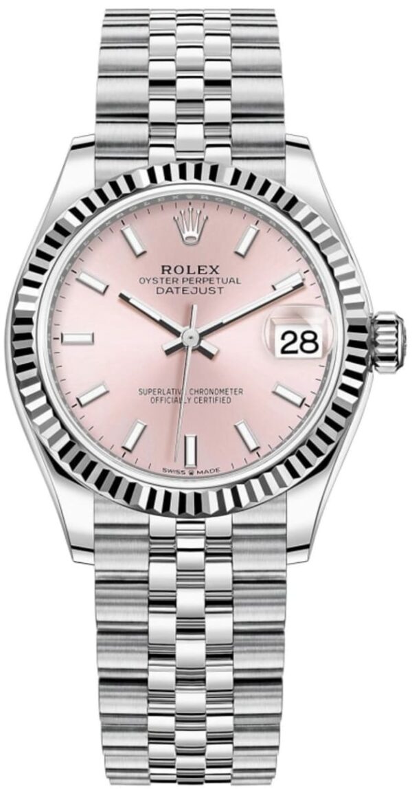 Rolex Datejust 31 Stainless Steel and White Gold Pink Dial Women's Watch M278274-0014