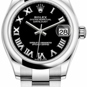 Rolex Datejust 31 Stainless Steel Black Roman Dial Women's Watch M278240-0001