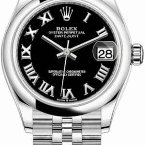 Rolex Datejust 31 Stainless Steel Black Roman Dial Women's Watch M278240-0002