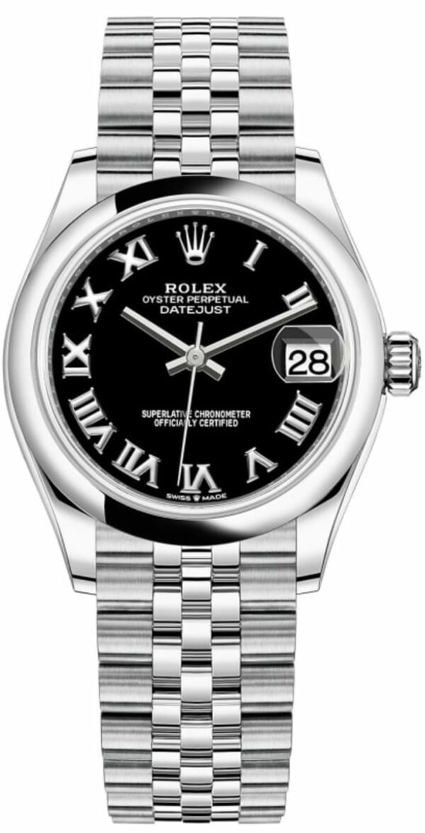 Rolex Datejust 31 Stainless Steel Black Roman Dial Women's Watch M278240-0002