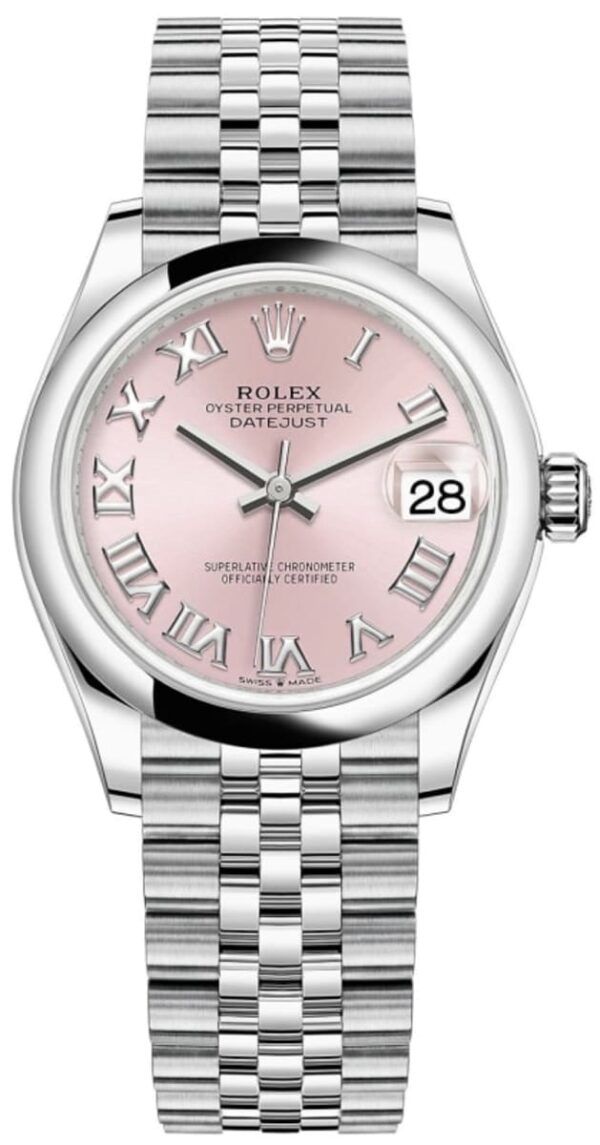 Rolex Datejust 31 Stainless Steel Pink Roman Dial Women's Watch M278240-0014