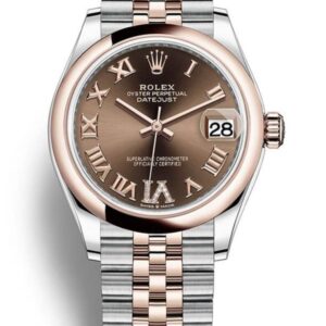 Rolex Datejust 31 Steel and 18kt Everose Gold Chocolate Dial Women's Watch M278241-0004
