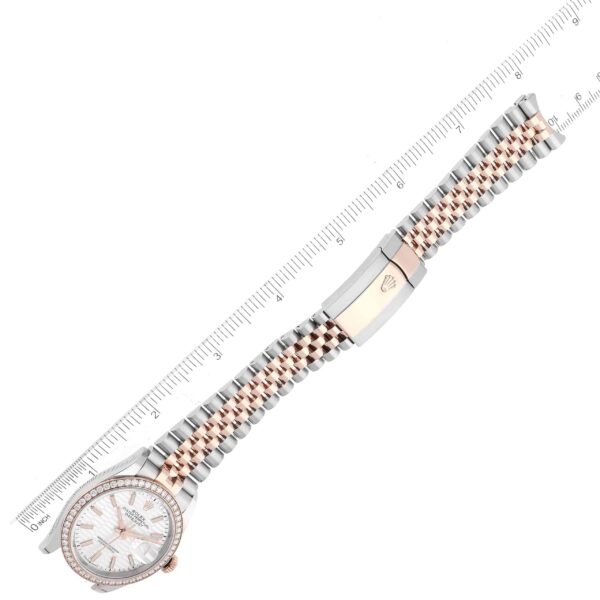 Rolex Datejust 36 Fluted Dial Diamond Bezel Steel Rose Gold Mens Watch 126281 - Image 10