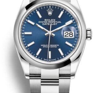 Rolex Datejust 36 Stainless Steel Blue Dial Women's Watch M126200-0006
