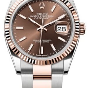 Rolex Datejust 36 Steel & Everose Gold Chocolate Dial Women's Watch M126231-0044