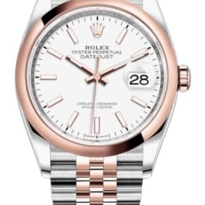 Rolex Datejust 36 Steel & Everose Gold White Dial Women's Watch M126201-0017