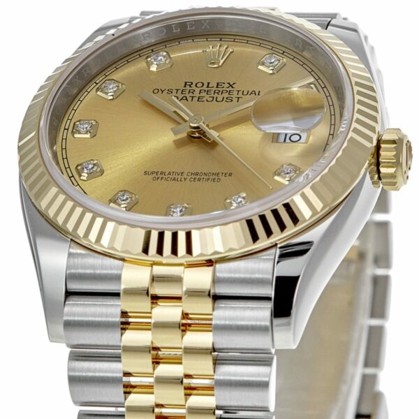 Rolex Datejust 36 Steel & Yellow Gold Champagne Diamond Dial Women's Watch M126233-0017 - Image 2