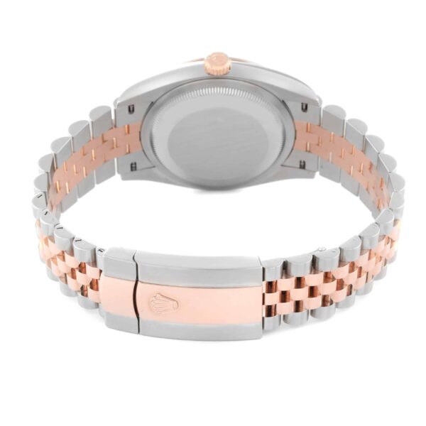 Rolex Datejust 36 Steel Rose Gold Slate Diamond Dial Mens Watch 126201 Box Card - Image 9