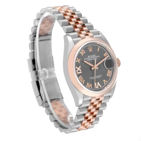 Rolex Datejust 36 Steel Rose Gold Slate Diamond Dial Mens Watch 126201 Box Card - Image 3