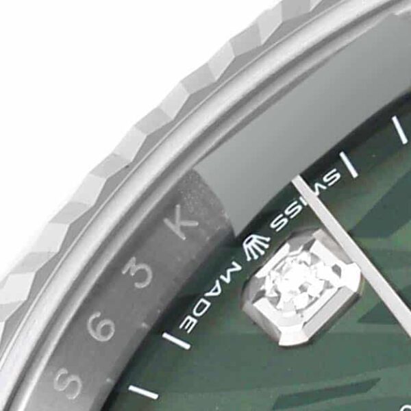 Rolex Datejust 36mm Olive Green Palm Diamond Dial Mens Watch 126234 Unworn - Image 6