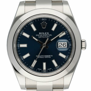 Rolex Datejust 41 116300 Blue Dial Steel Mens Watch Box Papers
