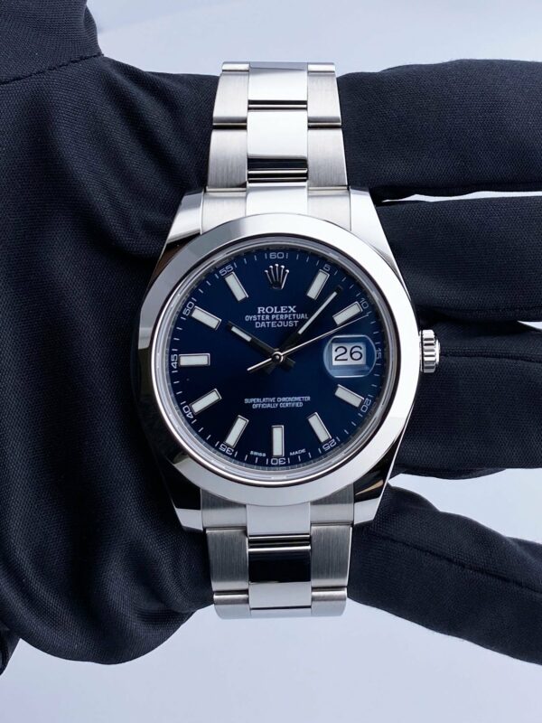 Rolex Datejust 41 116300 Blue Dial Steel Mens Watch Box Papers - Image 3
