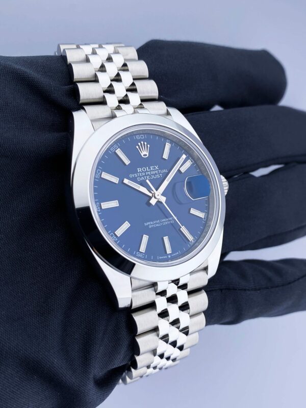 Rolex Datejust 41 126300 Blue Dial Mens Watch Box Papers - Image 4