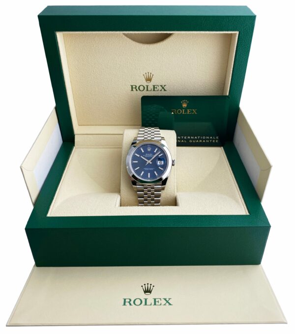 Rolex Datejust 41 126300 Blue Dial Mens Watch Box Papers - Image 2