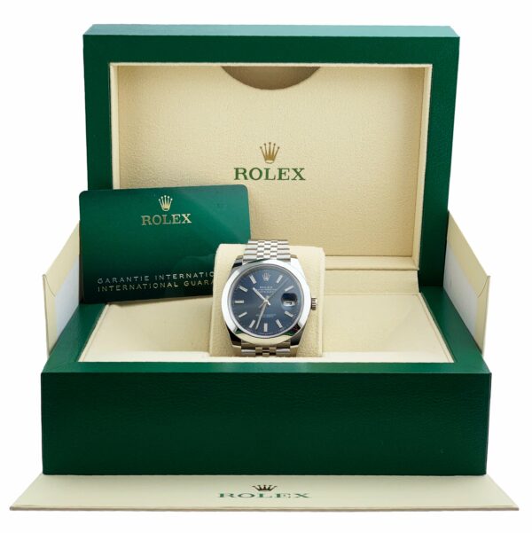Rolex Datejust 41 126300 Blue Dial Mens Watch Box Papers - Image 2