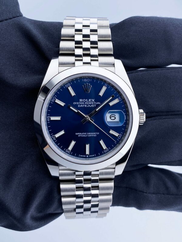 Rolex Datejust 41 126300 Blue Dial Mens Watch Box Papers - Image 3