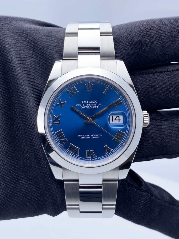 Rolex Datejust 41 126300 Blue Dial Steel Mens Watch Box Papers - Image 3