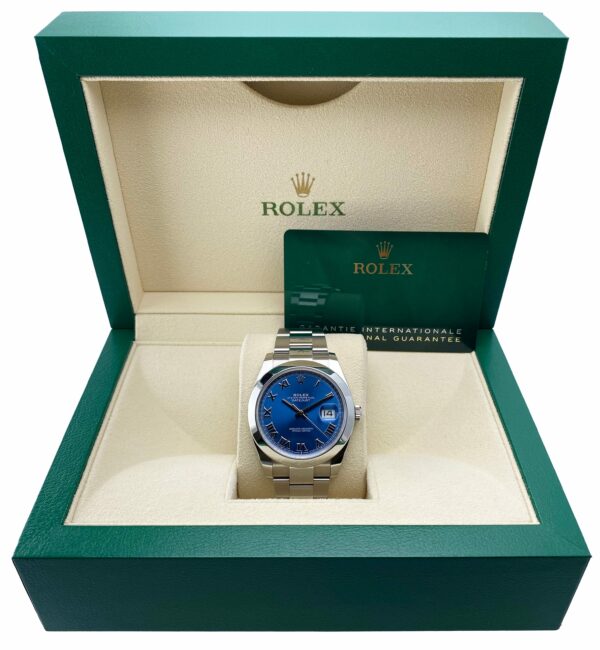 Rolex Datejust 41 126300 Blue Dial Steel Mens Watch Box Papers - Image 2