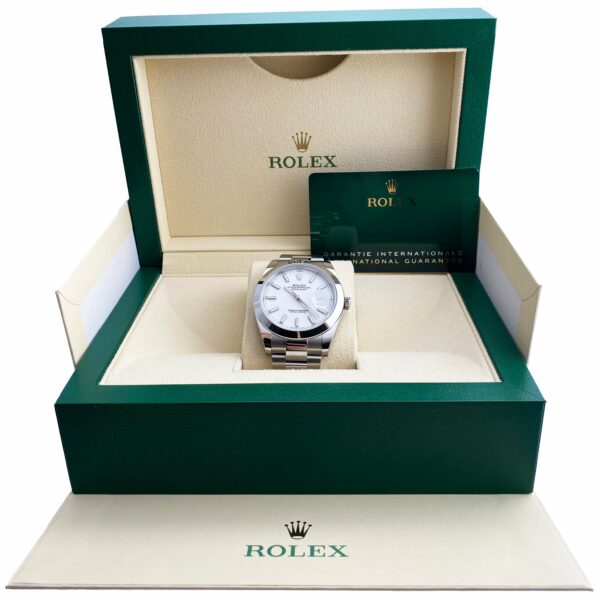 Rolex Datejust 41 126300 White Dial Mens Watch Box Papers - Image 2