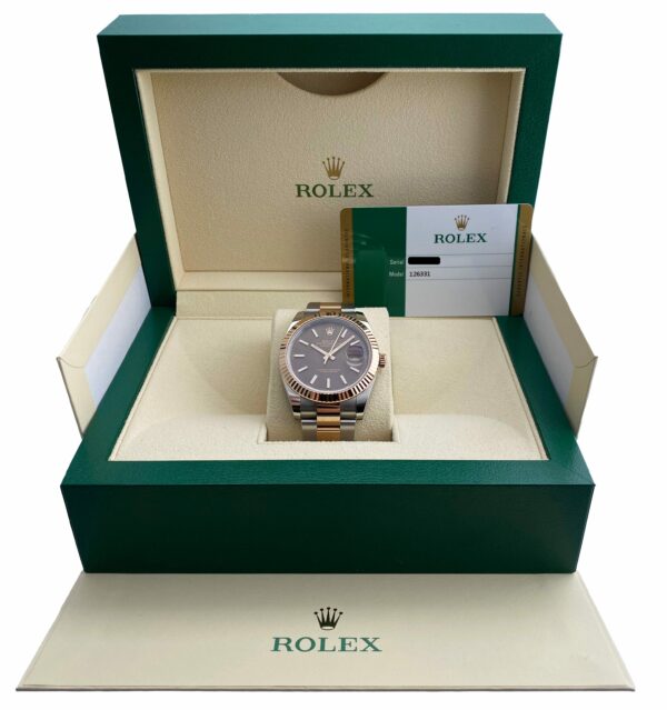 Rolex Datejust 41 126331 Chocolate Dial Rose Gold Mens Watch Box Papers - Image 2