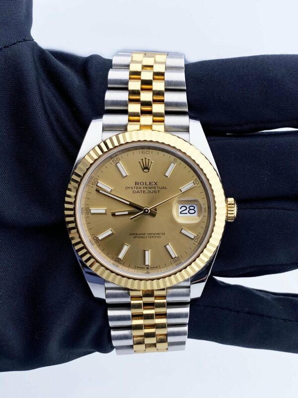 Rolex Datejust 41 126333 Champagne Dial Mens Watch With Card Papers - Image 3
