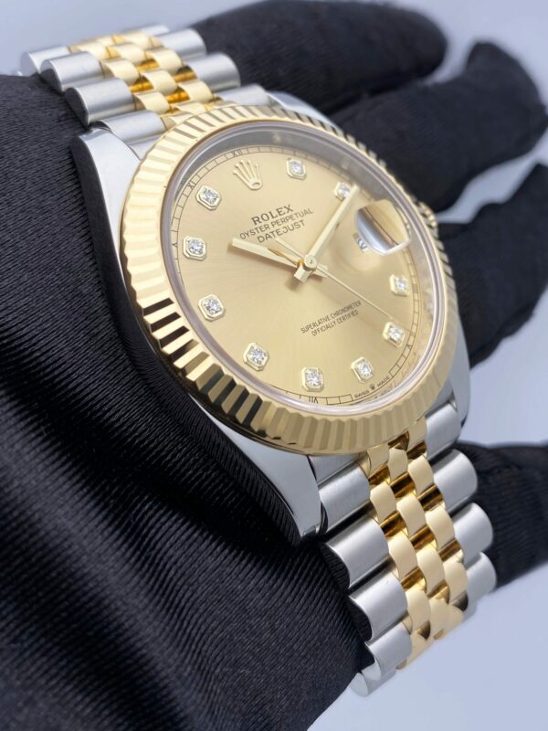 Rolex Datejust 41 126333 Diamond Dial Mens Watch Box Papers - Image 3