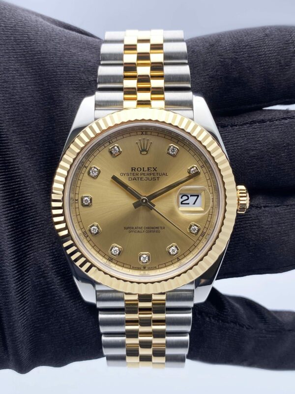 Rolex Datejust 41 126333 Diamond Dial Mens Watch Box Papers - Image 2