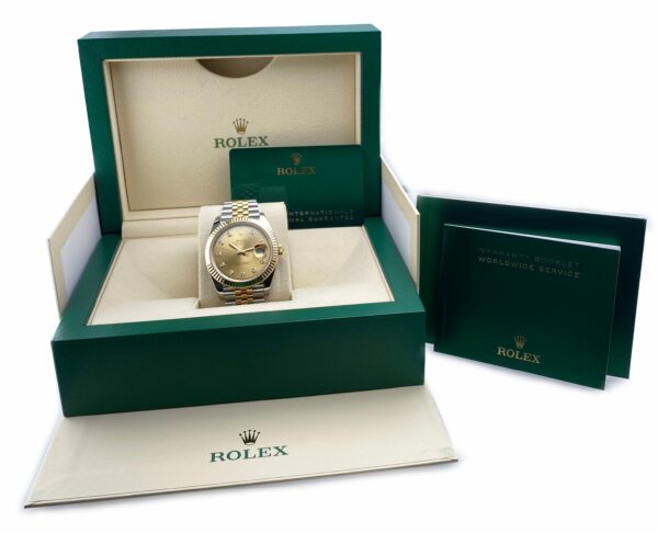 Rolex Datejust 41 126333 Diamond Dial Mens Watch Box Papers - Image 9