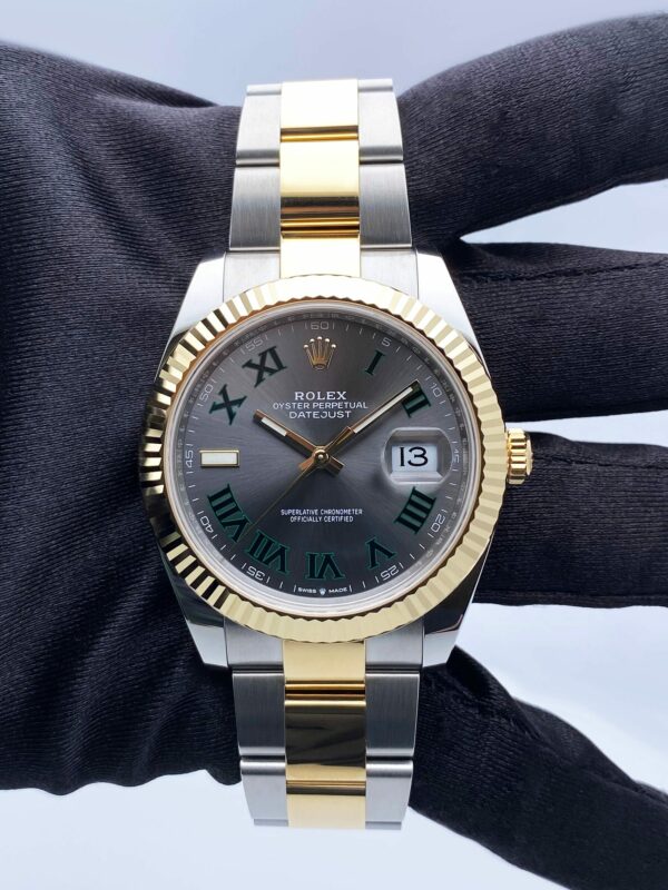 Rolex Datejust 41 126333 Wimbledon Dial Mens Watch Box Papers - Image 3