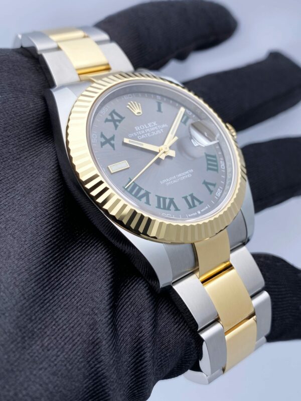 Rolex Datejust 41 126333 Wimbledon Dial Mens Watch Box Papers - Image 4