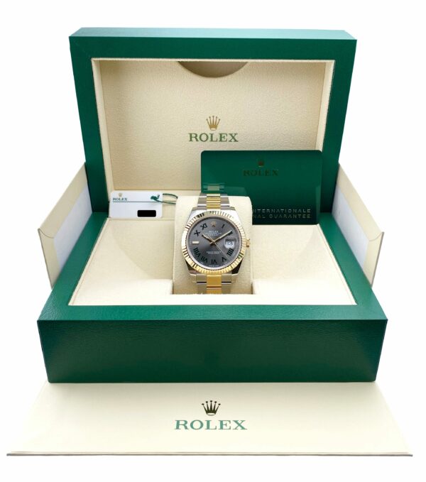 Rolex Datejust 41 126333 Wimbledon Dial Mens Watch Box Papers - Image 2