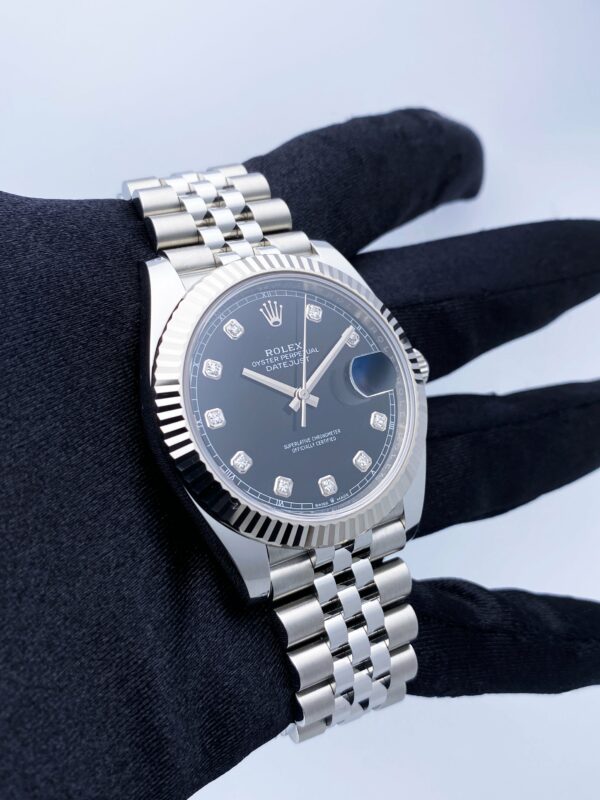 Rolex Datejust 41 126334 Black Diamond Dial Mens Watch Box Papers - Image 4
