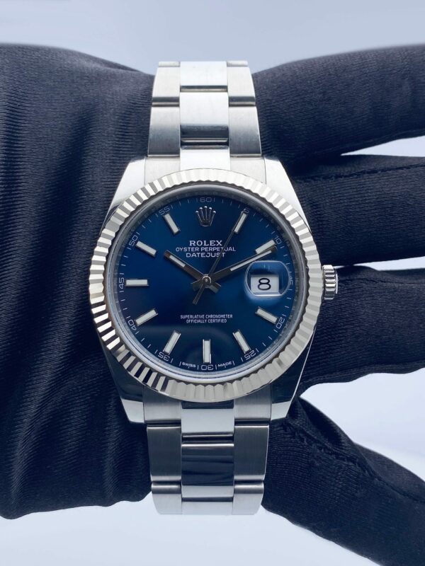 Rolex Datejust 41 126334 Blue Dial Stainless Steel Mens Watch Box Papers - Image 3