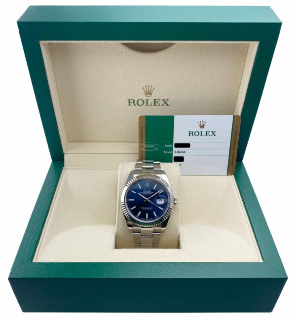 Rolex Datejust 41 126334 Blue Dial Stainless Steel Mens Watch Box Papers - Image 2