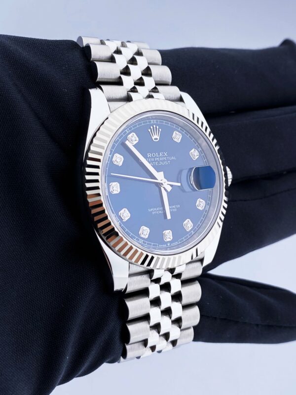 Rolex Datejust 41 126334 Jubilee Blue Diamond Dial Men's Watch Box Papers - Image 4