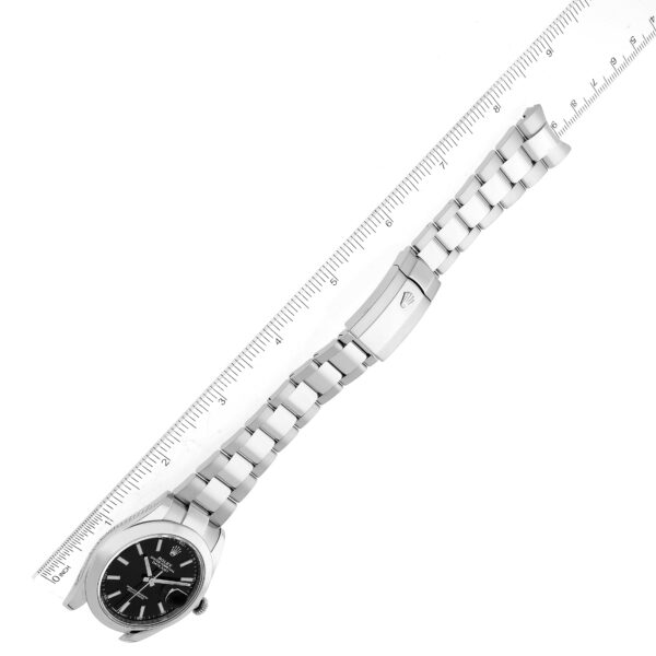 Rolex Datejust 41 Black Dial Smooth Bezel Steel Mens Watch 126300 - Image 10