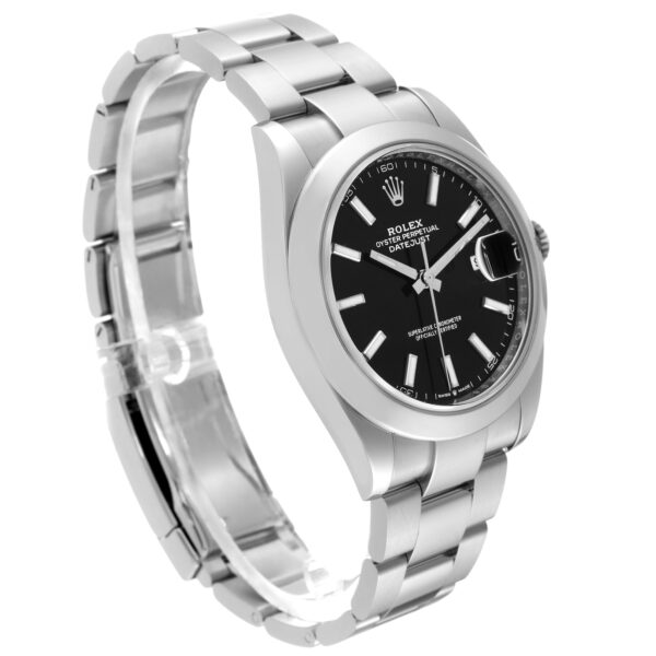 Rolex Datejust 41 Black Dial Smooth Bezel Steel Mens Watch 126300 - Image 3