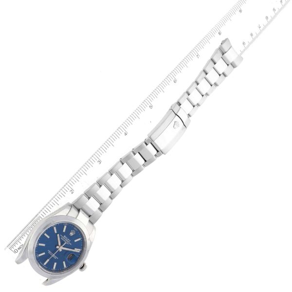 Rolex Datejust 41 Blue Dial Smooth Bezel Steel Mens Watch 126300 - Image 10