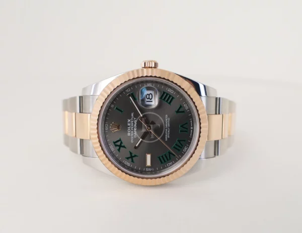 Rolex Datejust 41 Rose Gold/Steel Slate Roman Dial Fluted Bezel Oyster Bracelet 126331  LTDJ0010 - Image 7