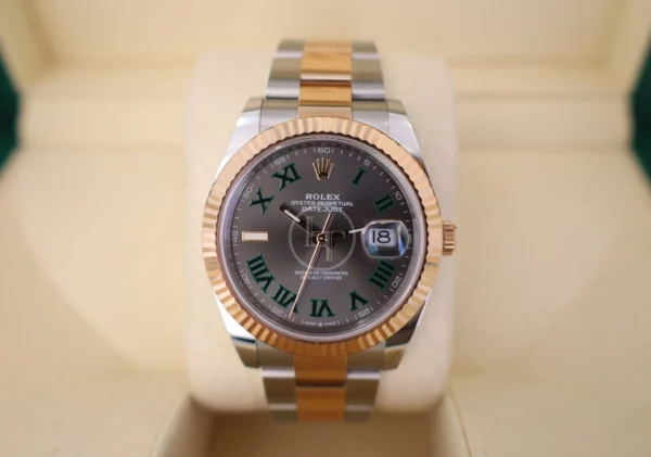 Rolex Datejust 41 Rose Gold/Steel Slate Roman Dial Fluted Bezel Oyster Bracelet 126331  LTDJ0010 - Image 2