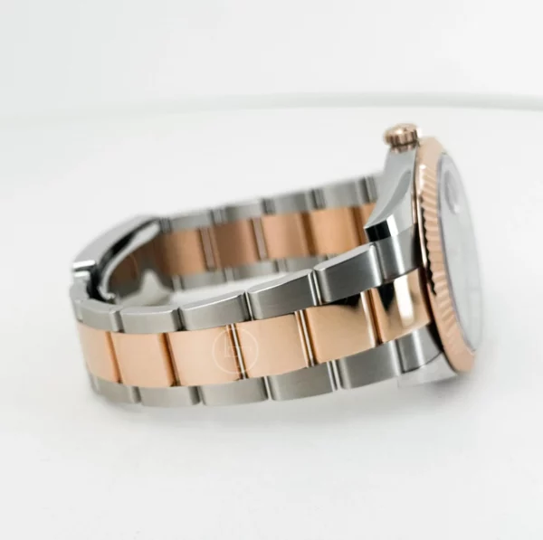 Rolex Datejust 41 Rose Gold/Steel Slate Roman Dial Fluted Bezel Oyster Bracelet 126331  LTDJ0010 - Image 6