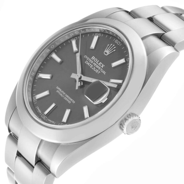 Rolex Datejust 41 Slate Dial Smooth Bezel Steel Mens Watch 126300 - Image 5