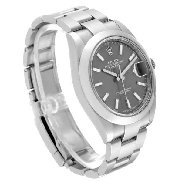 Rolex Datejust 41 Slate Dial Smooth Bezel Steel Mens Watch 126300 - Image 3