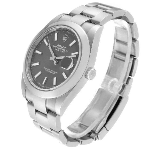 Rolex Datejust 41 Slate Dial Smooth Bezel Steel Mens Watch 126300 - Image 4