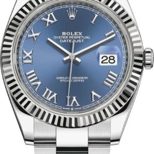 Rolex Datejust 41 Stainless Steel Blue Roman Dial Men's Watch M126334-0025