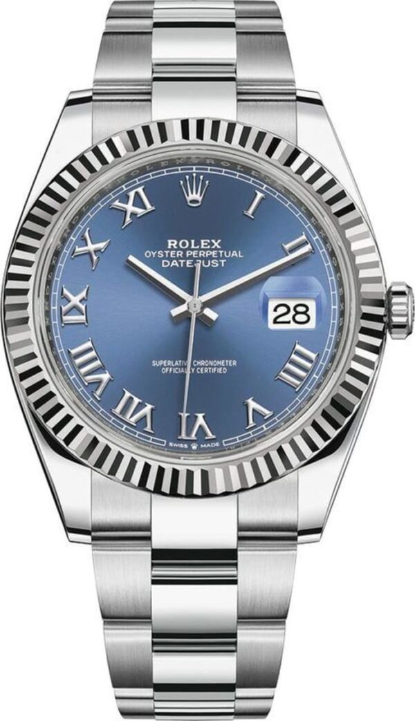 Rolex Datejust 41 Stainless Steel Blue Roman Dial Men's Watch M126334-0025