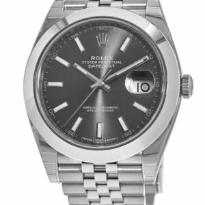 Rolex Datejust 41 Stainless Steel Grey Dial Jubilee Band  Men's Watch M126300-0008
