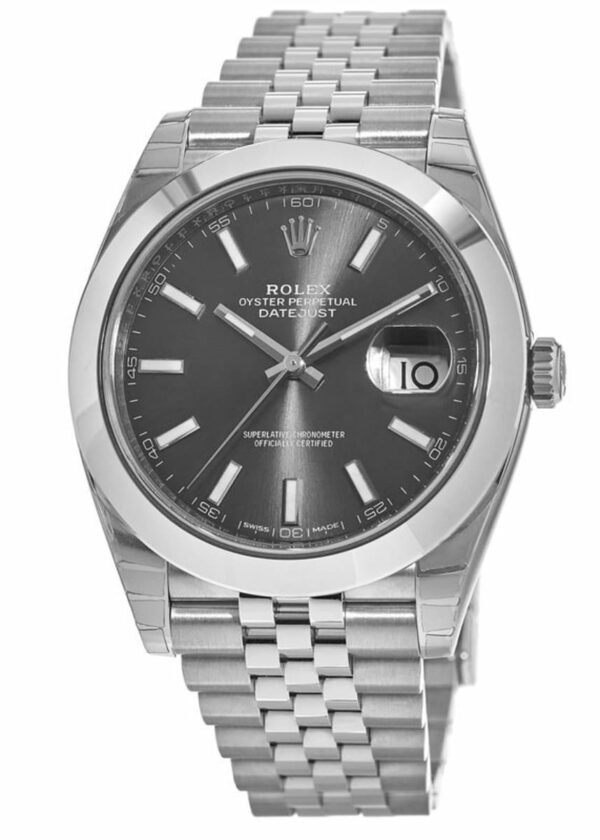 Rolex Datejust 41 Stainless Steel Grey Dial Jubilee Band  Men's Watch M126300-0008
