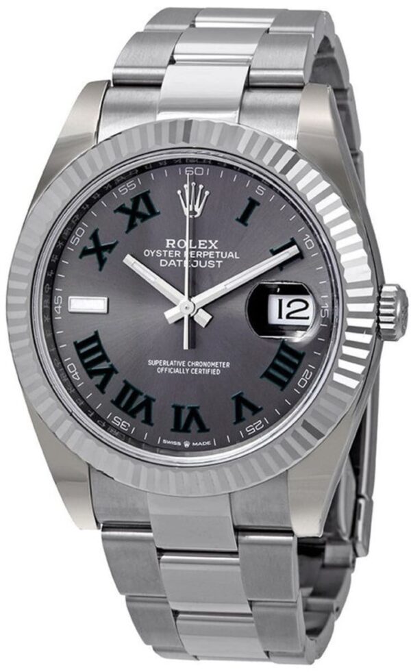 Rolex Datejust 41 Stainless Steel Slate Grey Roman Dial Men's Watch M126334-0021